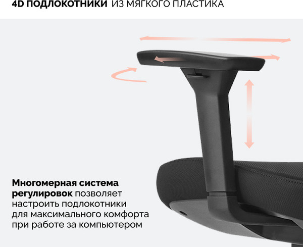 Изображение товара Кресло офисное Sparx FX-6 Pillow (Black/Black)