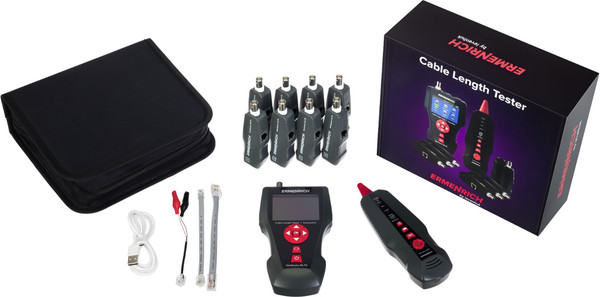 Изображение товара Кабельный тестер Ermenrich NetGeeks Измеритель длины кабеля NL70 / 82555