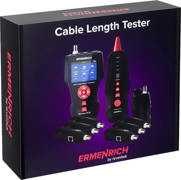 Изображение товара Кабельный тестер Ermenrich NetGeeks Измеритель длины кабеля NL70 / 82555