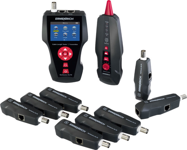 Изображение товара Кабельный тестер Ermenrich NetGeeks Измеритель длины кабеля NL70 / 82555