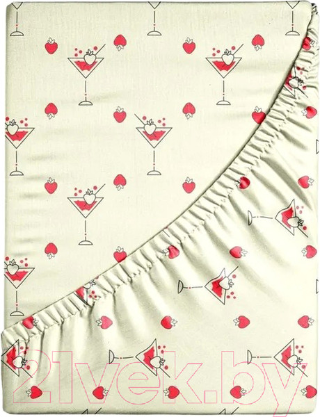 Изображение товара Простыня Ночь нежна Ягода моя на резинке 120x200x20 / 70310-1