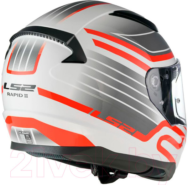 Изображение товара Мотошлем LS2 FF353 Rapid 2 Circuit (XXL, белый/красный)