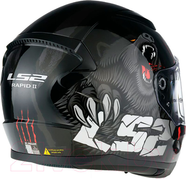 Изображение товара Мотошлем LS2 FF353 Rapid 2 Claw (XS, черный)