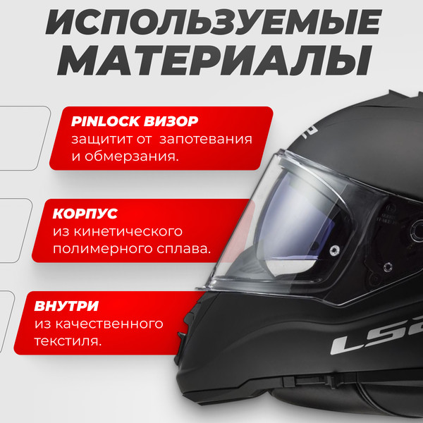 Изображение товара Мотошлем LS2 FF800 Storm II Solid (S, матовый черный)