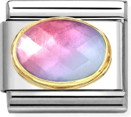 Изображение товара Звено для браслета NominatioN Овал 030612/035 (розово-голубой цирконий)