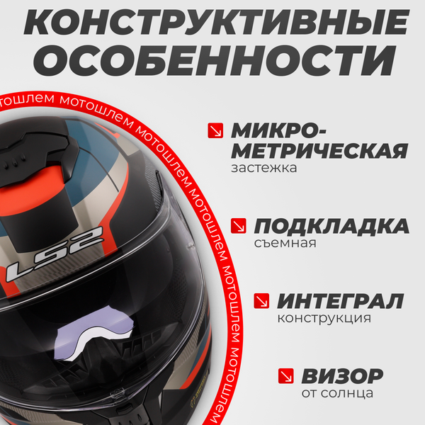 Изображение товара Мотошлем LS2 FF808 Stream 2 Road (XS, матовый черный/синий)
