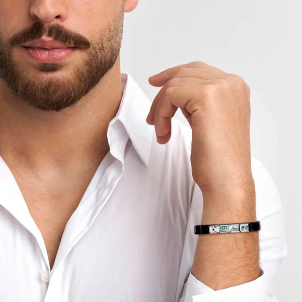 Изображение товара Звено для браслета NominatioN Овал 330510/44 (обсидиан)