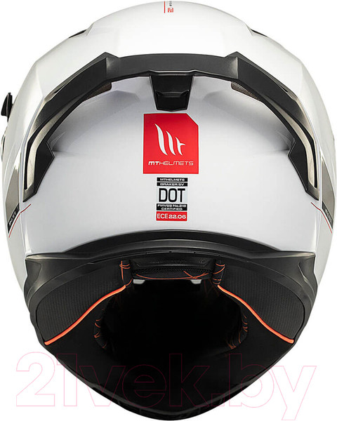 Изображение товара Мотошлем MT Helmets Braker SV Solid (M, глянцевый жемчужно-белый)