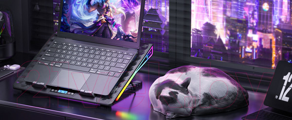 Изображение товара Подставка для ноутбука Evolution LCS-09 RGB с активным охлаждением