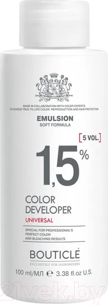 Изображение товара Эмульсия для окисления краски Bouticle Color Developer Оксидант-лосьон 1.5% 5 vol (100мл)