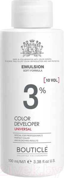 Изображение товара Эмульсия для окисления краски Bouticle Color Developer Оксидант-лосьон 3% 10 vol (100мл)