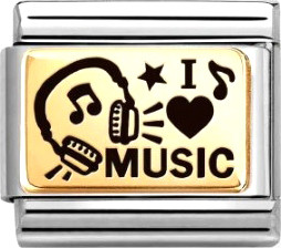 Изображение товара Звено для браслета NominatioN I love music 030166/46