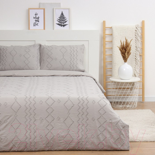 Изображение товара Комплект постельного белья Love Life Tufting. Орнамент 1.5сп / 10323107 (серый)