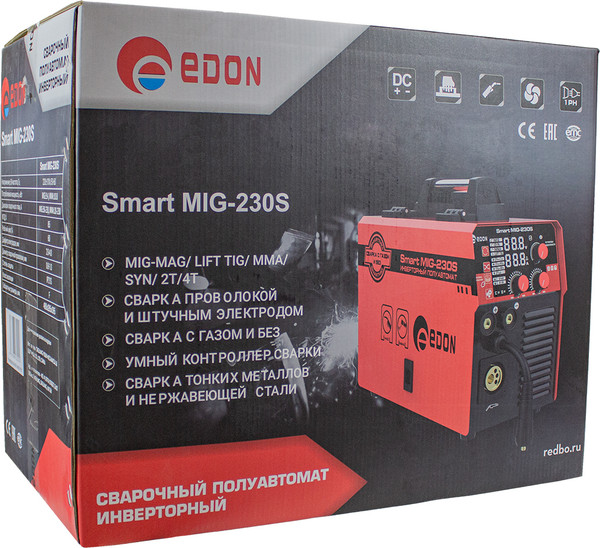 Изображение товара Полуавтомат сварочный Edon Smart MIG-230S