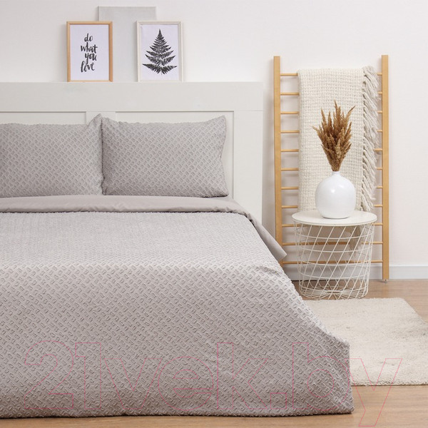 Изображение товара Комплект постельного белья Love Life Tufting. Квадрат 2сп / 10323091 (серый)