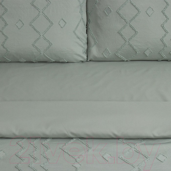 Изображение товара Комплект постельного белья Love Life Tufting. Орнамент 1.5сп / 10323098 (зеленый)