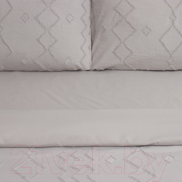 Изображение товара Комплект постельного белья Love Life Tufting. Орнамент Дуэт / 10323111 (серый)