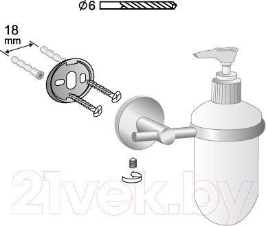 Изображение товара Дозатор для жидкого мыла Bisk 08253 (черный)