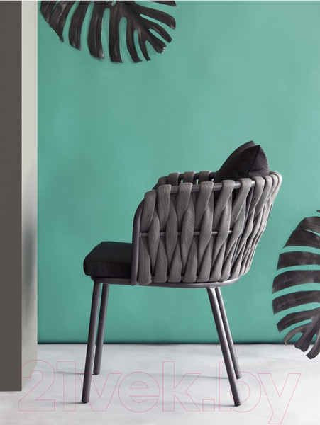 Изображение товара Стул садовый Bergenson Bjorn Braid / BB0000812 (серый/черный)