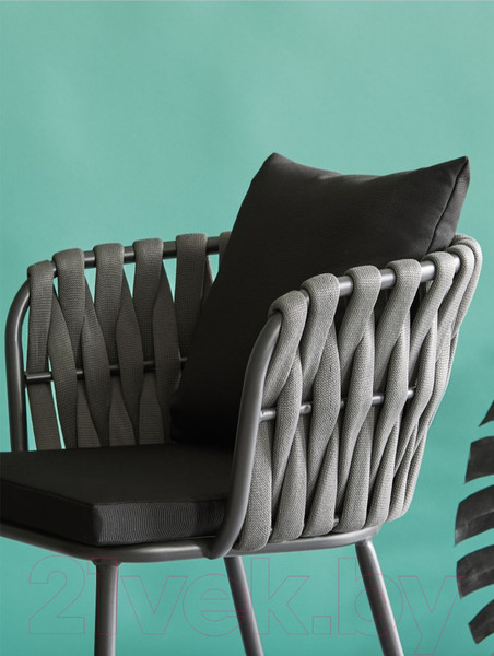 Изображение товара Стул садовый Bergenson Bjorn Braid / BB0000812 (серый/черный)