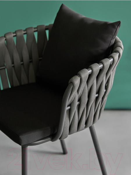 Изображение товара Стул садовый Bergenson Bjorn Braid / BB0000812 (серый/черный)