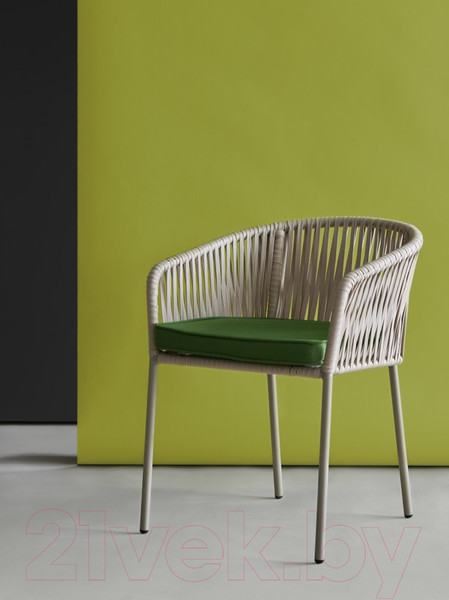 Изображение товара Стул садовый Bergenson Bjorn Reed / BB0000813 (бежевый/зеленый)