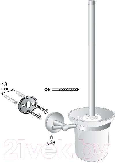 Изображение товара Ершик для унитаза Bisk For You 08254 (черный)