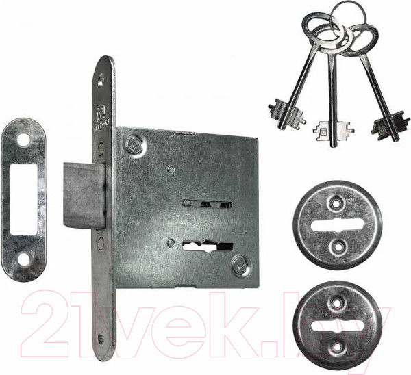 Изображение товара Замок врезной Vettore ЗВ 8-4 CP (хром, 3 ключа)