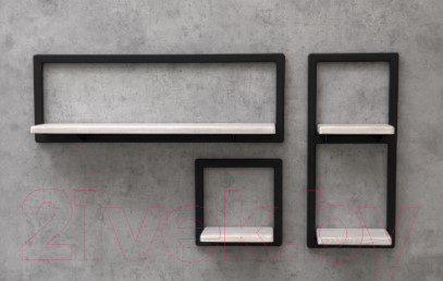 Изображение товара Полка Stal-Massiv Fly-WH  (дуб беленый)