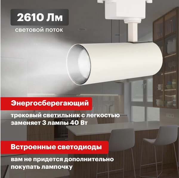 Изображение товара Трековый светильник Rexant Star Track / 611-008 (белый)