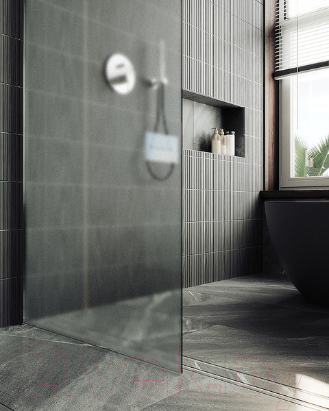 Изображение товара Душевая стенка MaybahGlass 109x195 / MGD-680-4ш (сатин стекло/хром глянцевый)