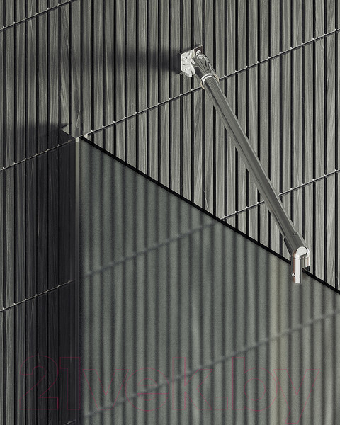 Изображение товара Душевая стенка MaybahGlass 109x195 / MGD-680-4ш (сатин стекло/хром глянцевый)