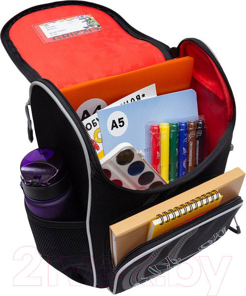 Изображение товара Школьный рюкзак Grizzly RAm-485-8 (черный)