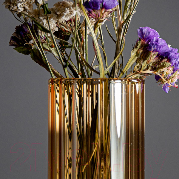 Изображение товара Ваза Элетех Тубо 5.5x20 / 4840900071 (янтарный)