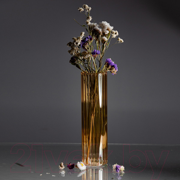 Изображение товара Ваза Элетех Тубо 5.5x20 / 4840900071 (янтарный)