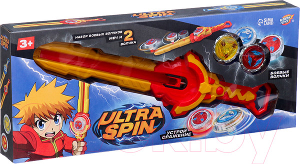 Изображение товара Игровой набор Woow Toys Волчки Ultra Spin. Яростное сражение SG62898E-41 / 10167228 (красный)