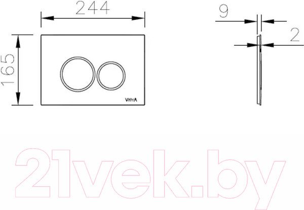 Изображение товара Кнопка для инсталляции VitrA Origin 740-2400