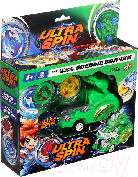 Изображение товара Игровой набор Woow Toys Волчки Ultra Spin. Дино SG62898E-6 / 10167229 (зеленый)