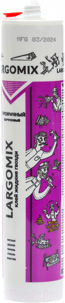 Изображение товара Жидкие гвозди Largomix Каучуковый (280мл, прозрачный)