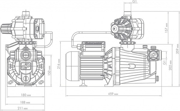 Изображение товара Насосная станция Джилекс Джамбо 70/50 П-К Комфорт (2.0) / 3036