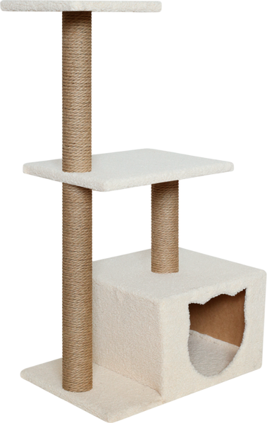 Комплекс для кошек Kogtik Непал с домиком / БелКД m (молочный/кучерявый джут)