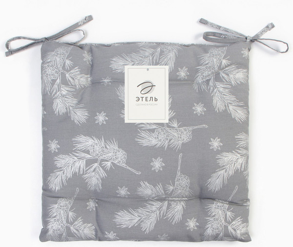 Изображение товара Подушка на стул Этель Серебряные ветки / 9848019 (40x40)