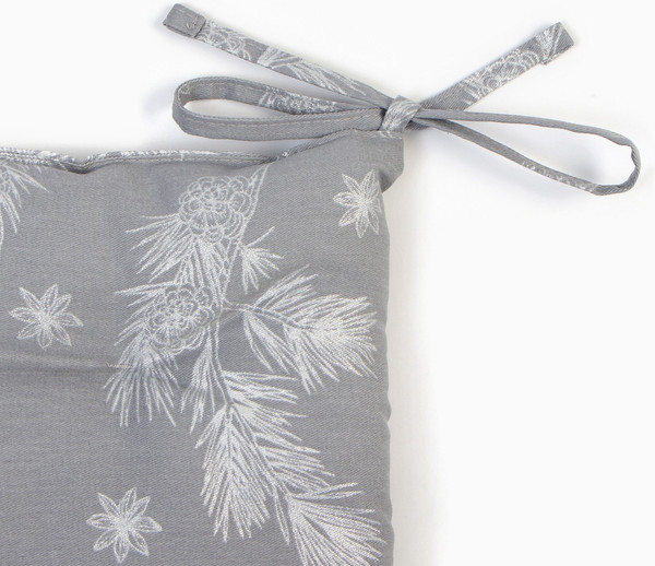 Изображение товара Подушка на стул Этель Серебряные ветки / 9848019 (40x40)