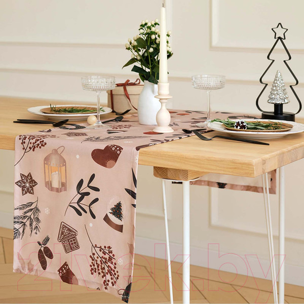 Изображение товара Дорожка на стол Этель Новогодние украшения / 9896201 (40x149)