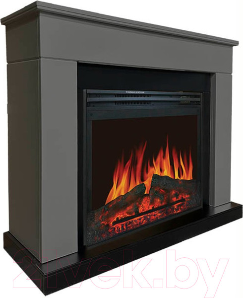 Изображение товара Каминокомплект Смолком Detroit MB/JUP/SYM26 Jupiter FX N Black (серый графит/черный)