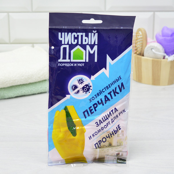 Изображение товара Перчатки хозяйственные Чистый дом S