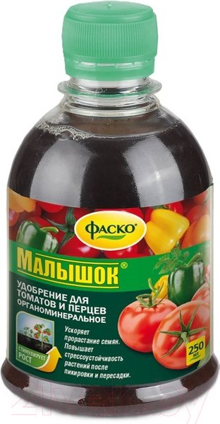 Изображение товара Удобрение Фаско Малышок. Для томатов и перцев (250мл)