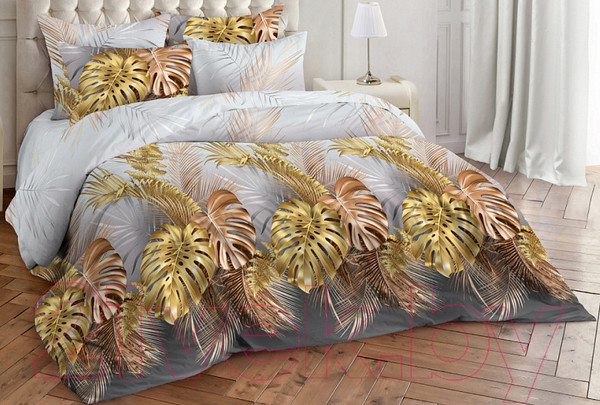 Изображение товара Комплект постельного белья Milanika Тропикана Евро (бязь)