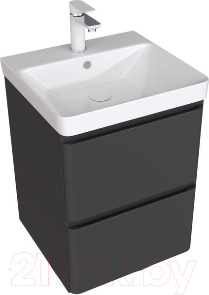Изображение товара Тумба под умывальник Aquanet Эмбер 50 / 330464 (черный матовый)
