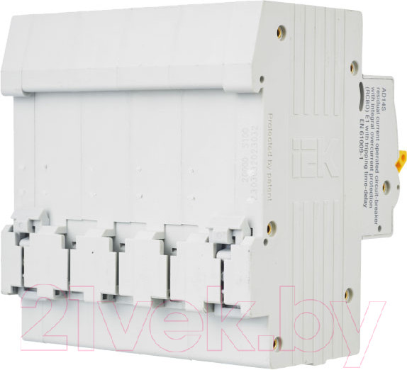 Изображение товара Дифференциальный автомат IEK АД14S 4Р 32А 100мА / MAD13-4-032-C-100